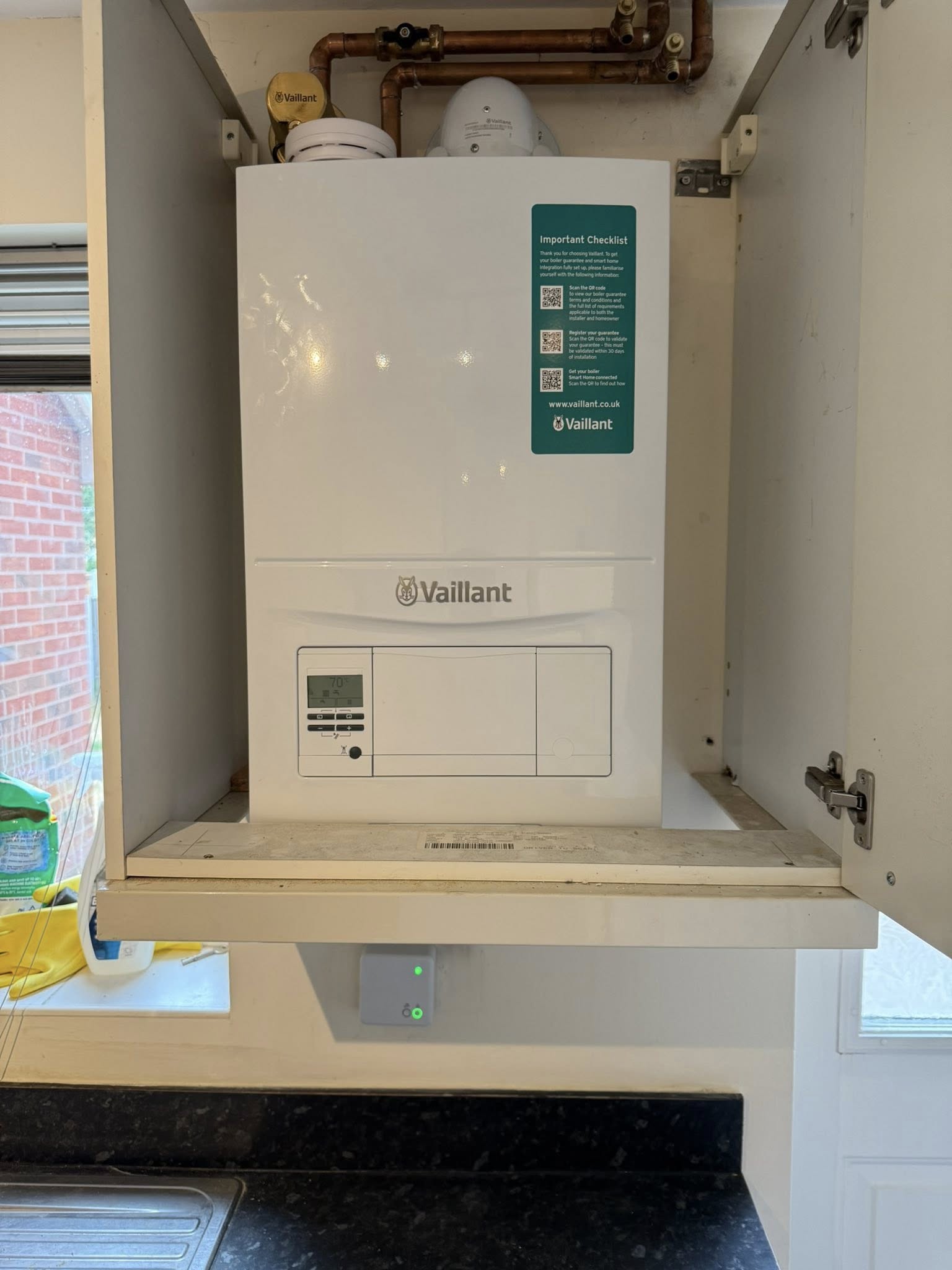 New Vaillant boiler installation by KAS Energy reducing energy bills by 25 percent