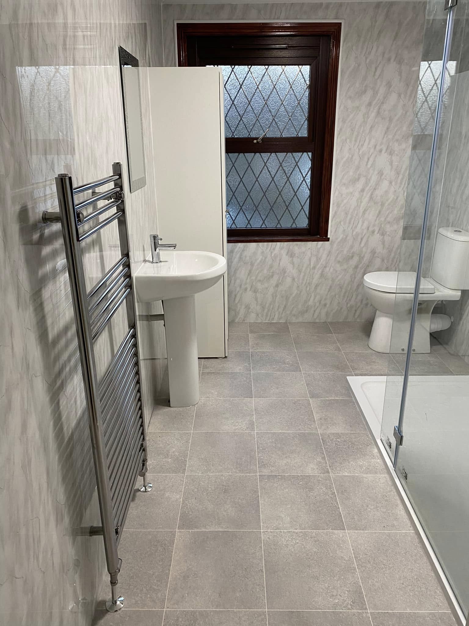 Completed bathroom installation by KAS Energy